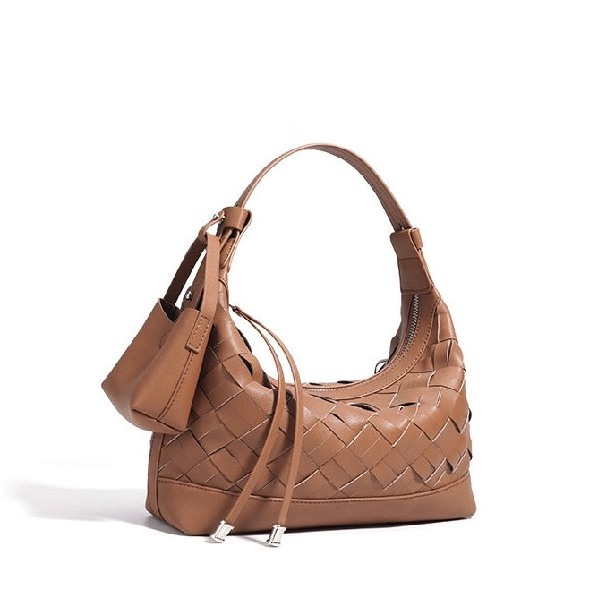 Woven Dumpling Shoulder & Crossbody Bag