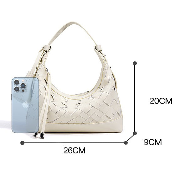 Woven Dumpling Shoulder & Crossbody Bag