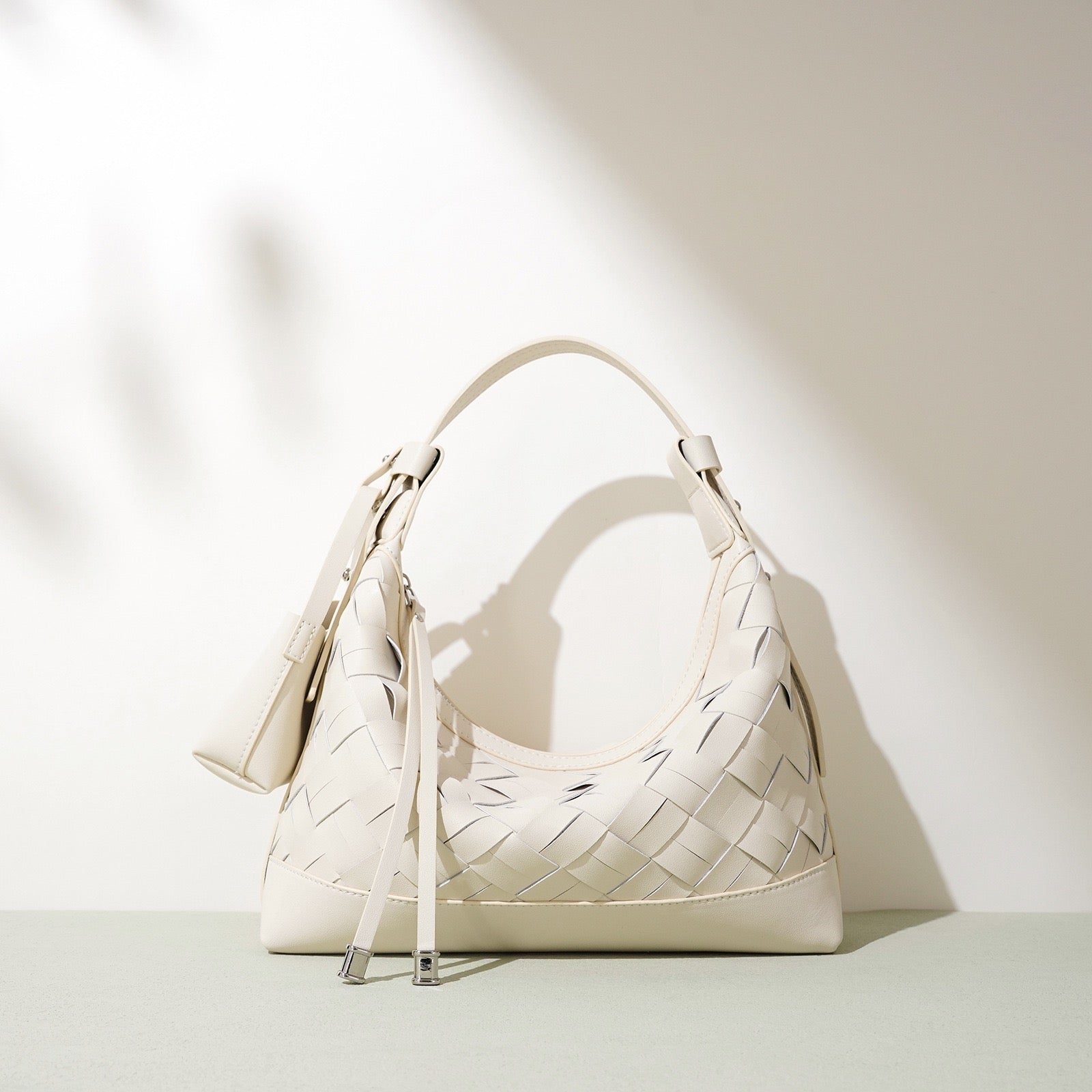 Woven Dumpling Shoulder & Crossbody Bag