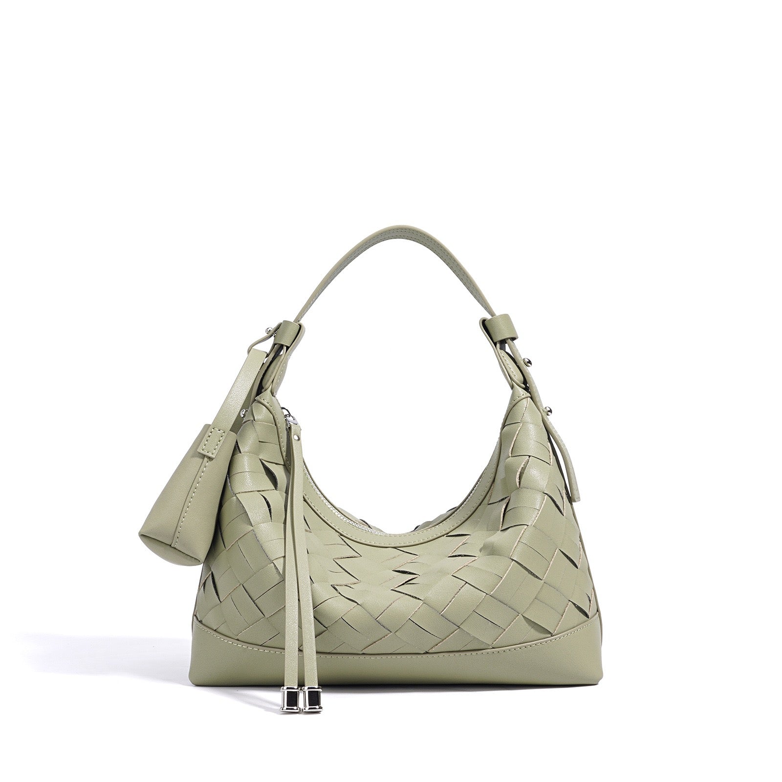 Woven Dumpling Shoulder & Crossbody Bag