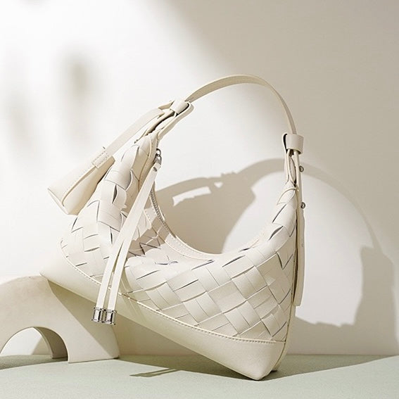 Woven Dumpling Shoulder & Crossbody Bag