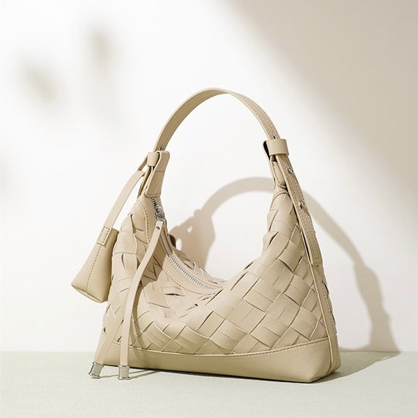 Woven Dumpling Shoulder & Crossbody Bag