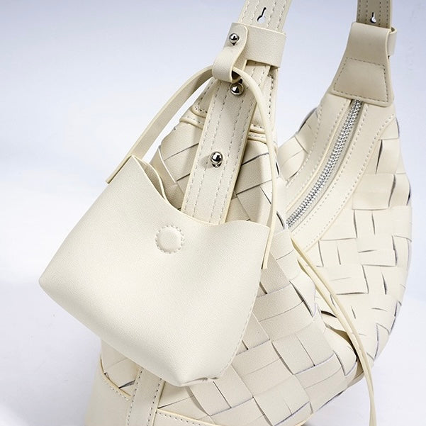 Woven Dumpling Shoulder & Crossbody Bag