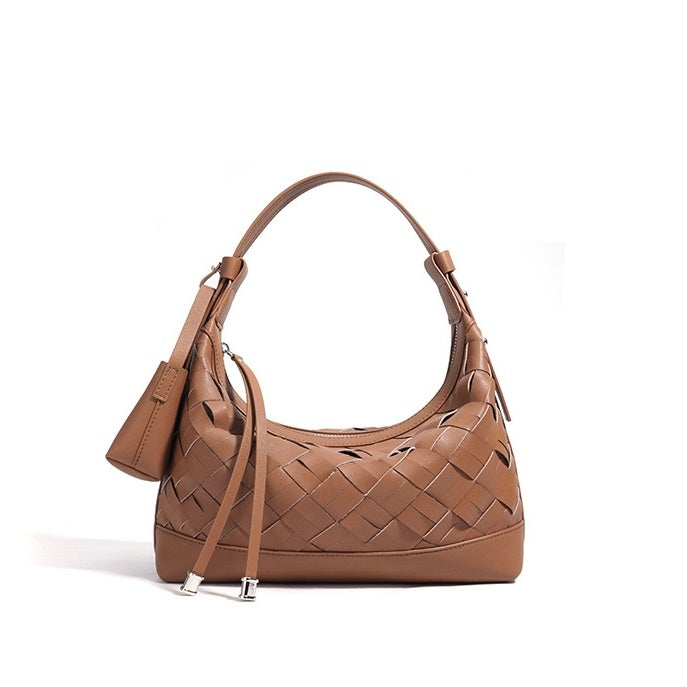 Woven Dumpling Shoulder & Crossbody Bag
